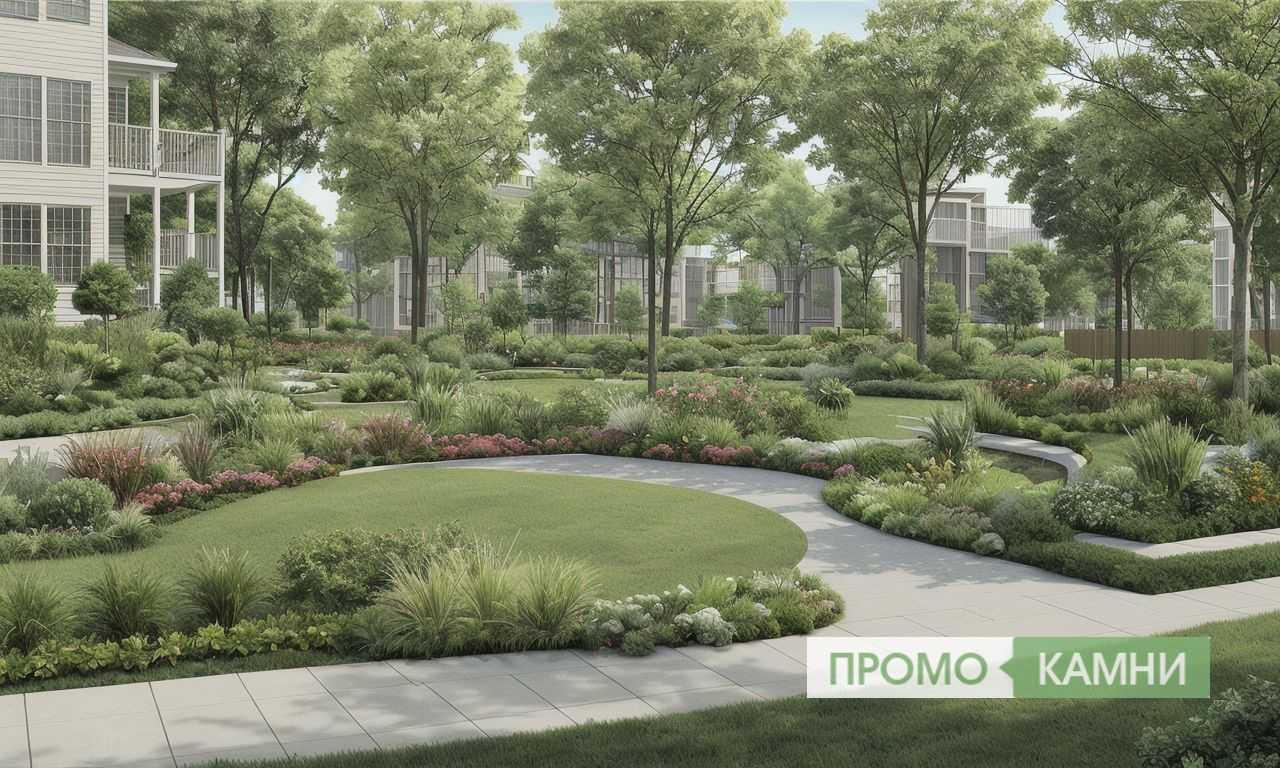 2. Плющ и кустарники