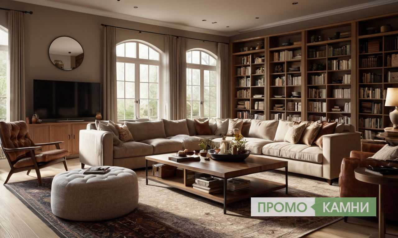 Темная мебель в гостиной как стильное решение для современного интерьера