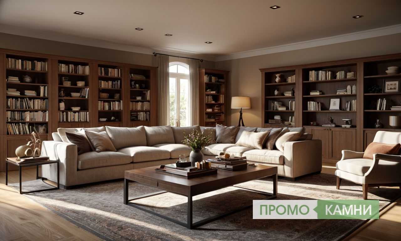 Мебель для гостиной с подсветкой для создания уюта и стиля