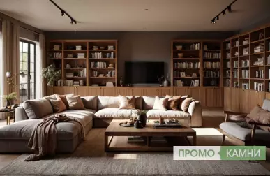 Гостиная в стиле хай-тек для современного интерьера