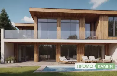 Мелкие декоративные панели для стильного фасада дома